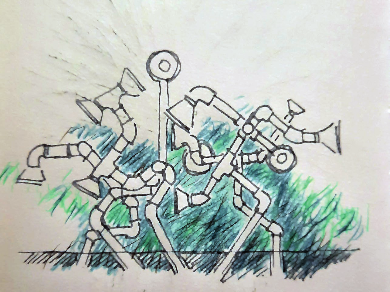 Martin Breindl, Durchlässige Landschaft, Entwurfsskizze, 2025